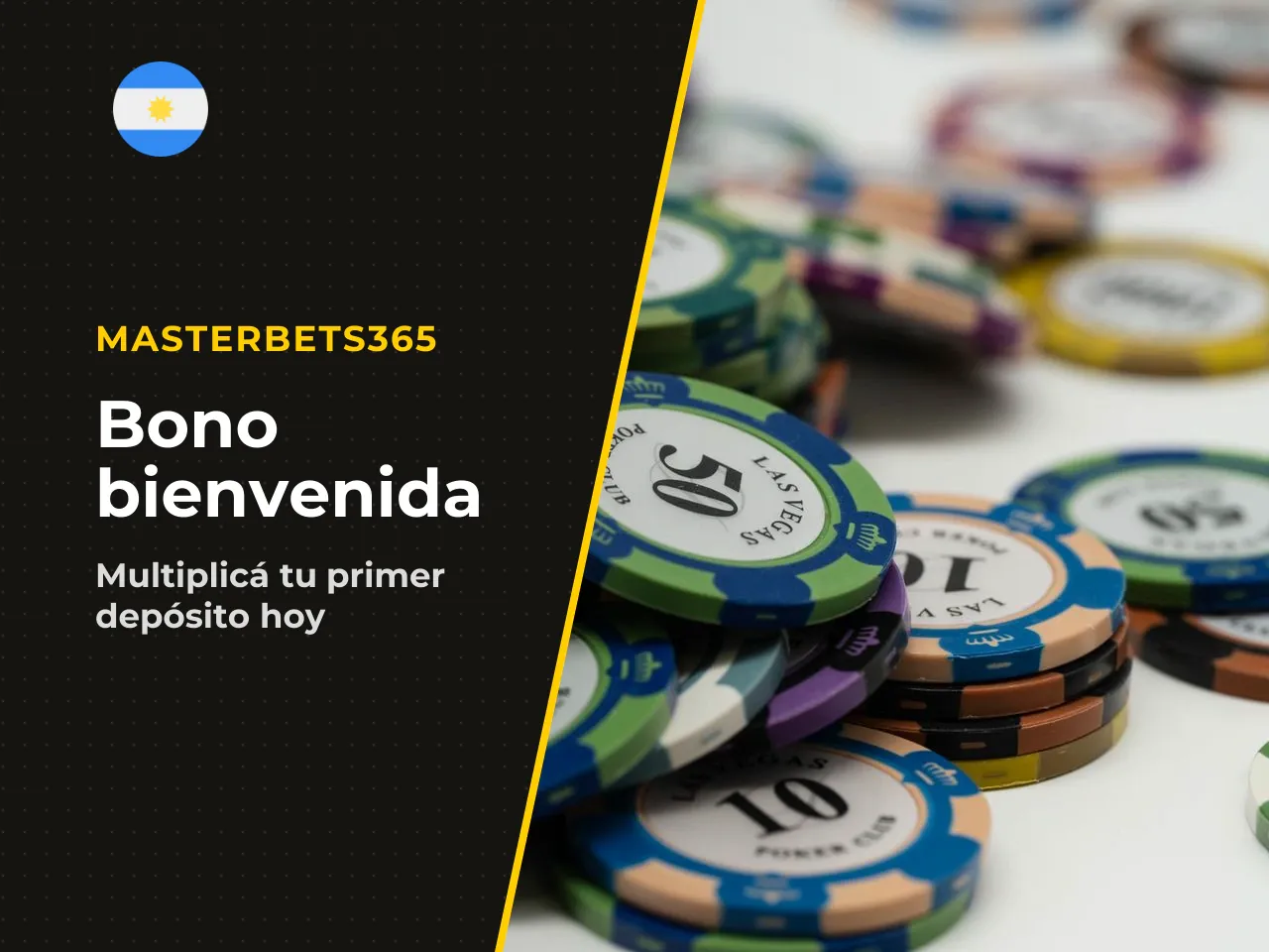 Bono de bienvenida en Masterbets365 código