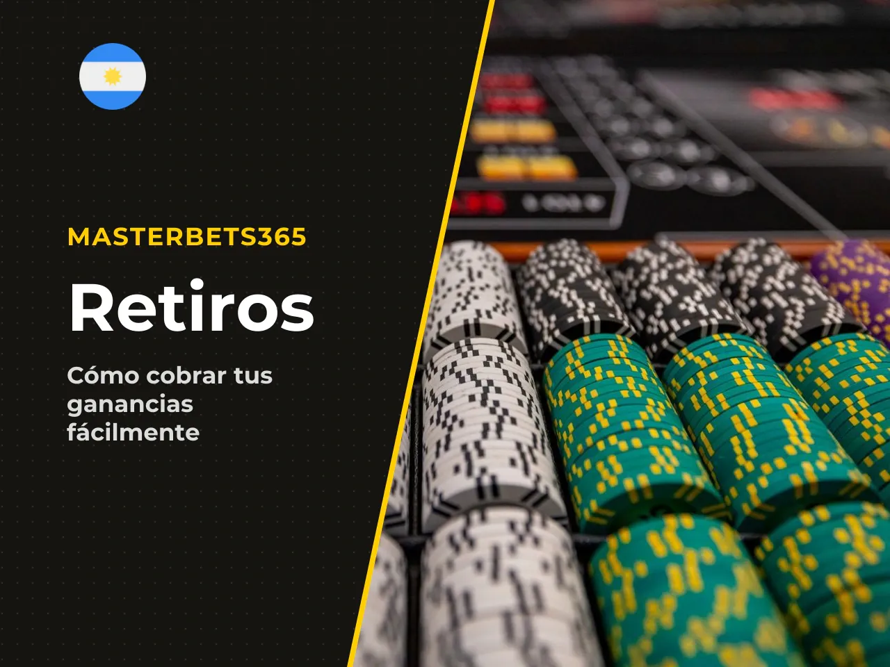 Cómo retirar dinero de Masterbets365. Cobrar
