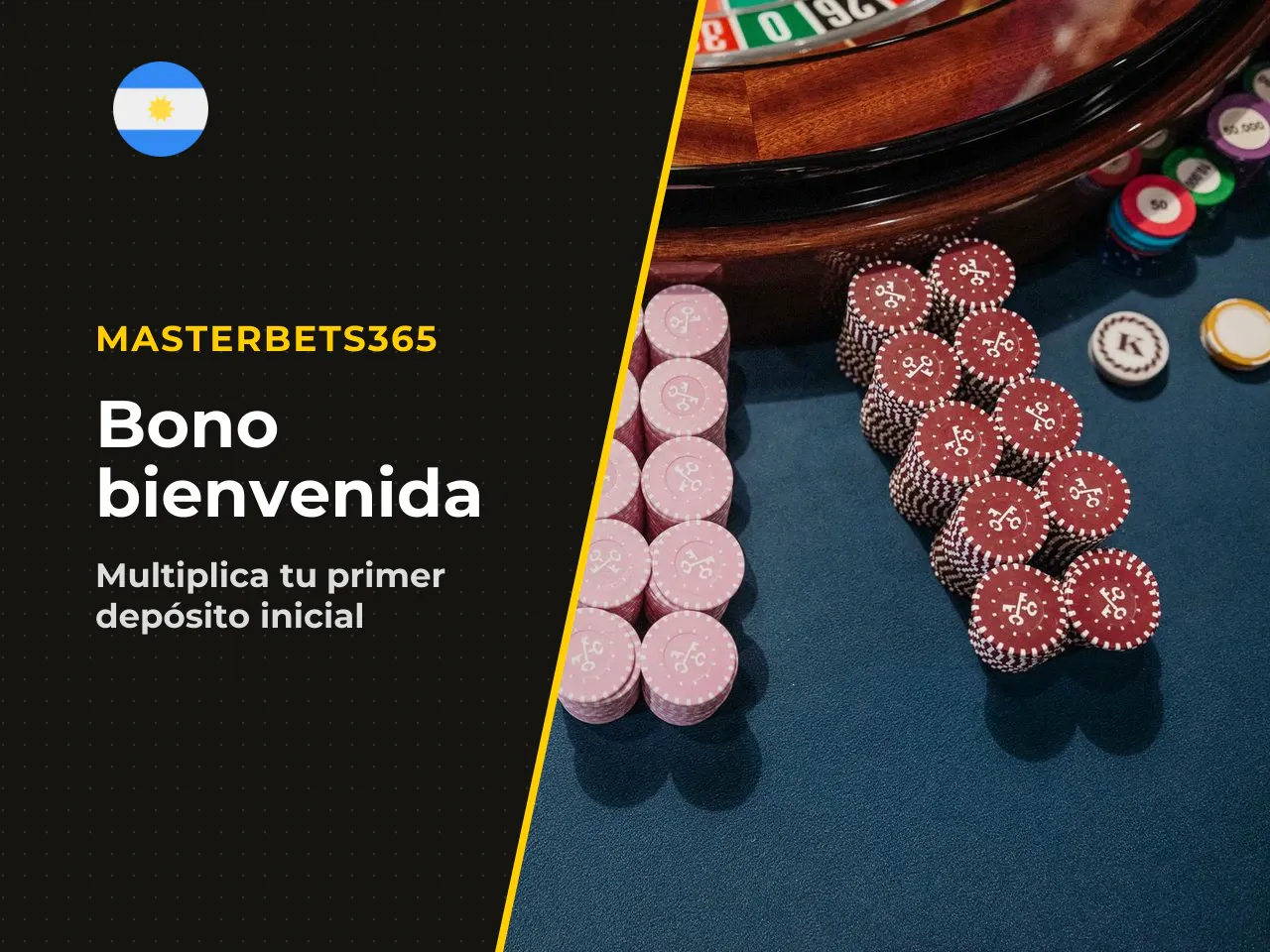 Bono de bienvenida Masterbets365 y primer